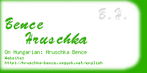 bence hruschka business card